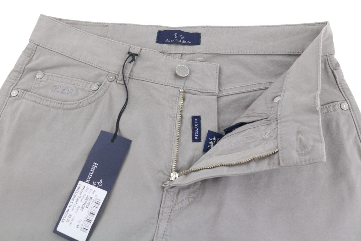 Grijze katoenen broek