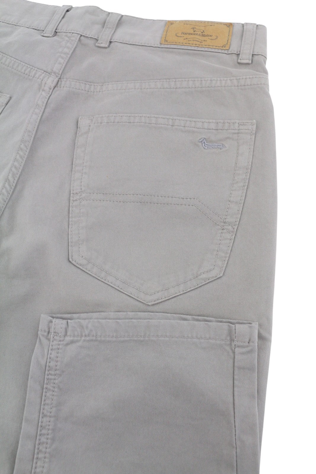 Grijze katoenen broek