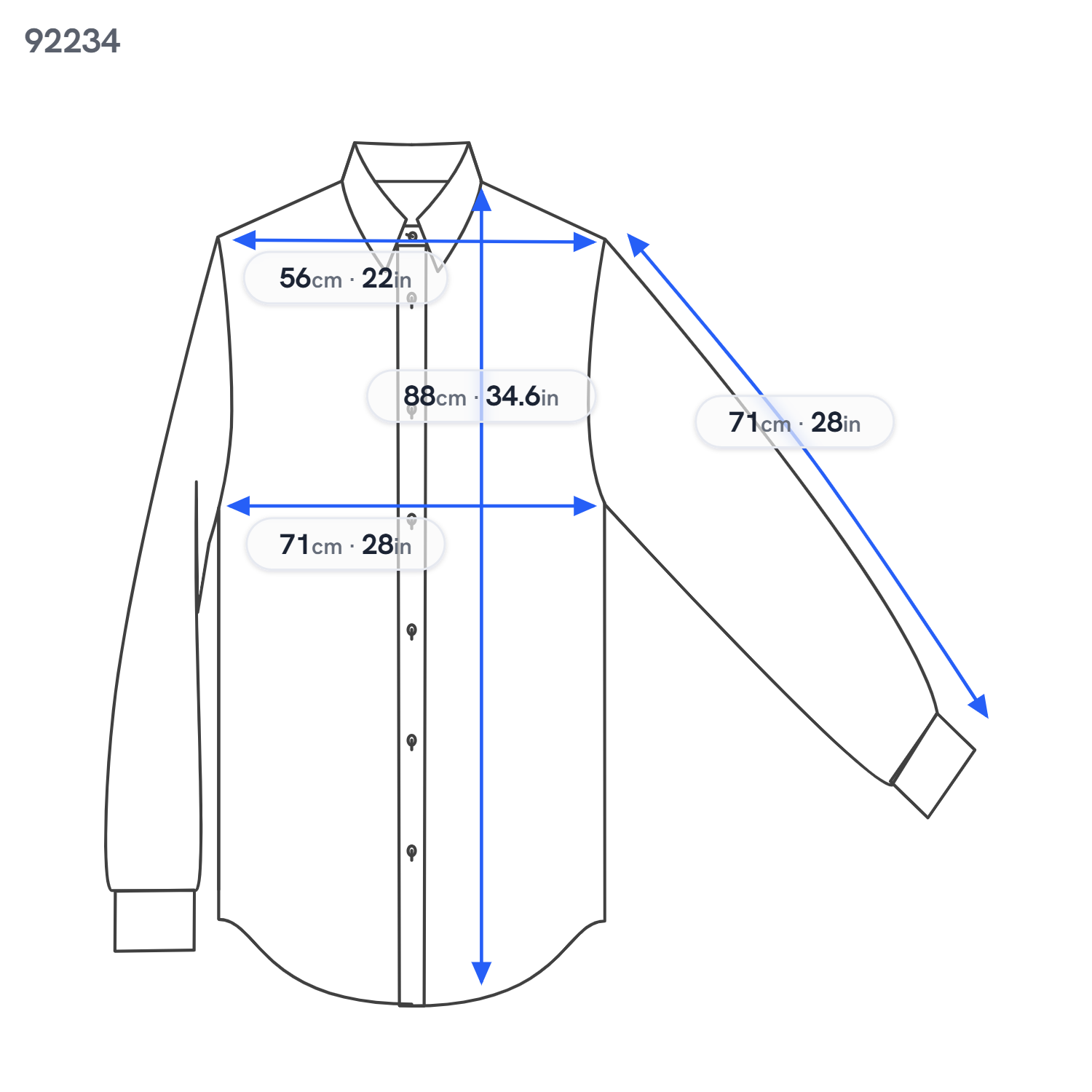 Camisa de algodão branco