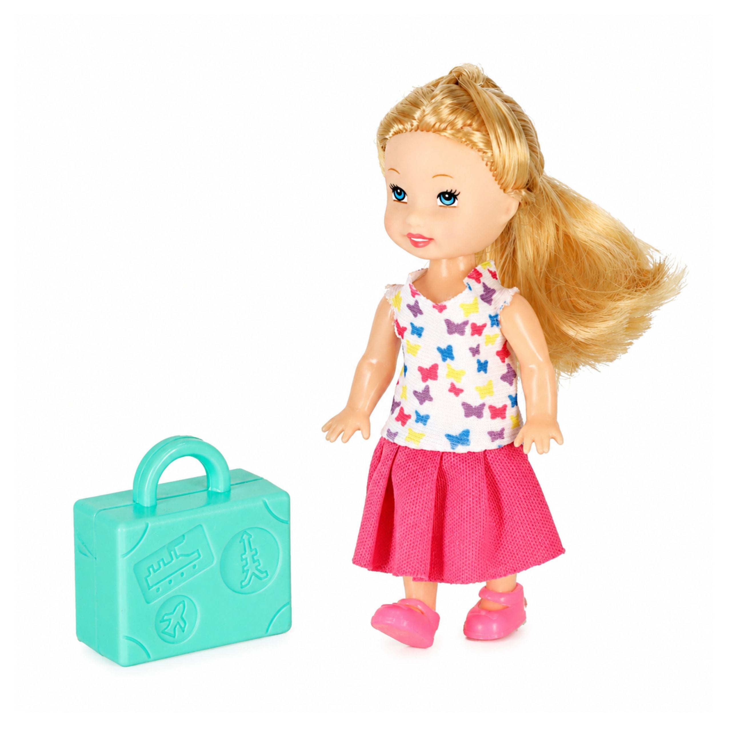 Foldable 2-in-1 Doll Passenger Plane Pink
