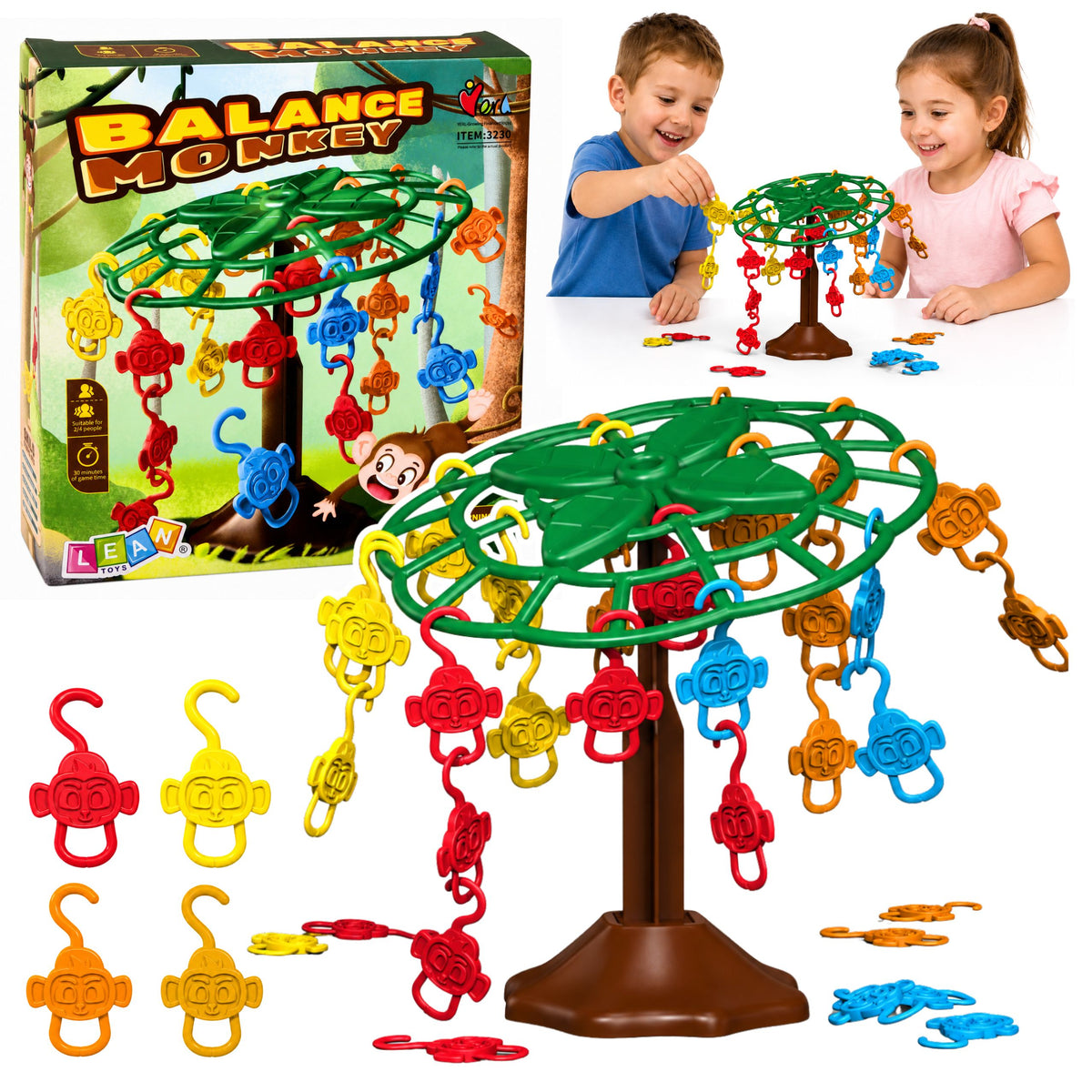 Family Arcade Game Balancing Falling Monkeys Tree