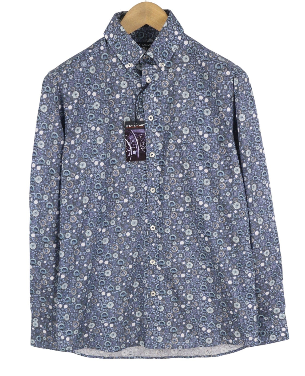 Chemise en coton bleue