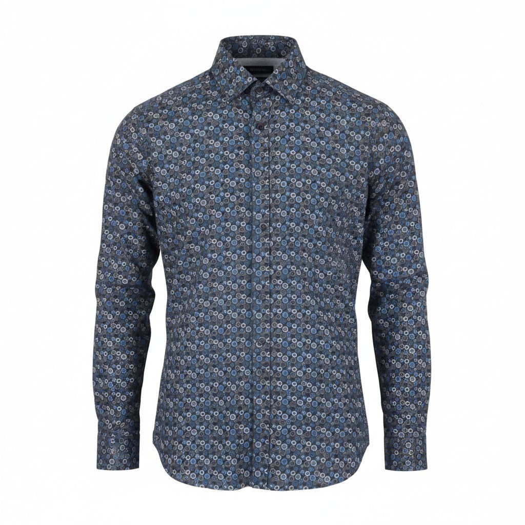 Chemise en coton bleue
