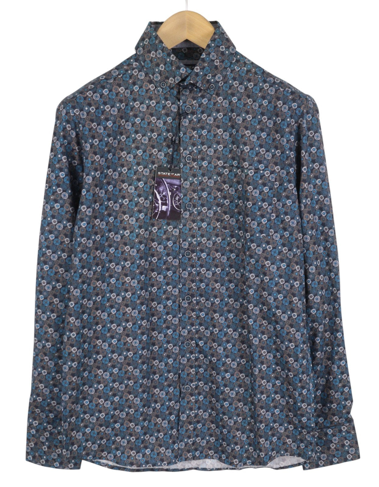 Chemise en coton bleue