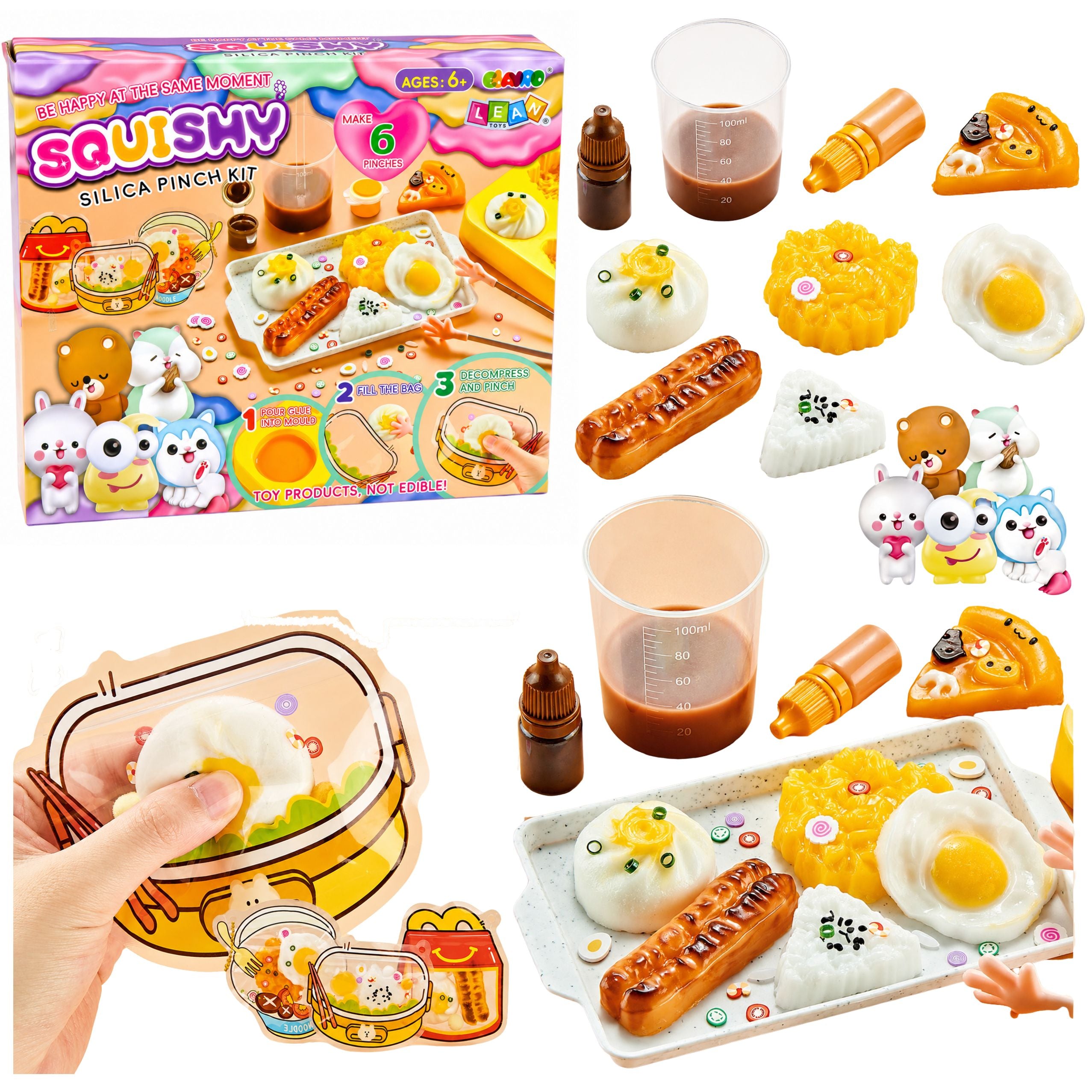 Creative Arts And Crafts Kit: Diy Squishy Decorative Breakfast Food