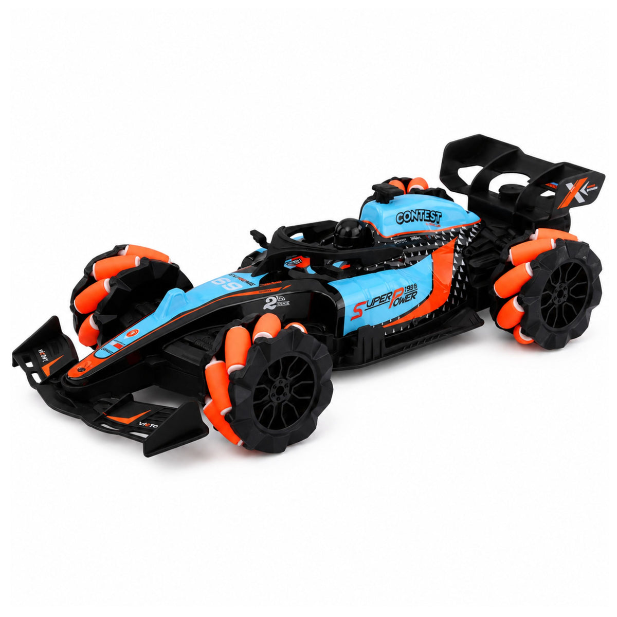 Voiture Rc Télécommandée Rotation 360° 4wd Lumières 1:14