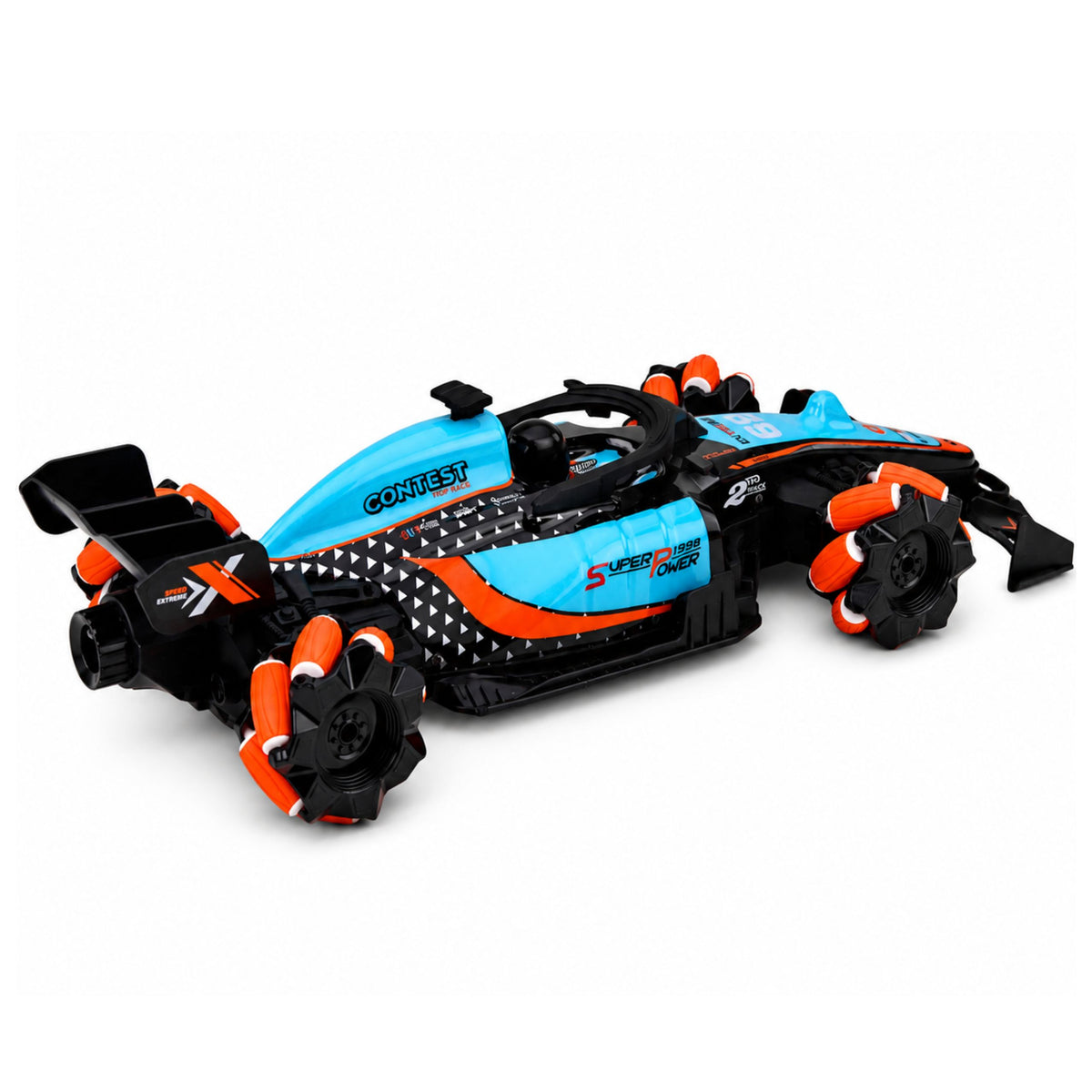 Ferngesteuertes RC-Auto, 360° drehbar, Allrad-Lichter, Rauch, 1:10