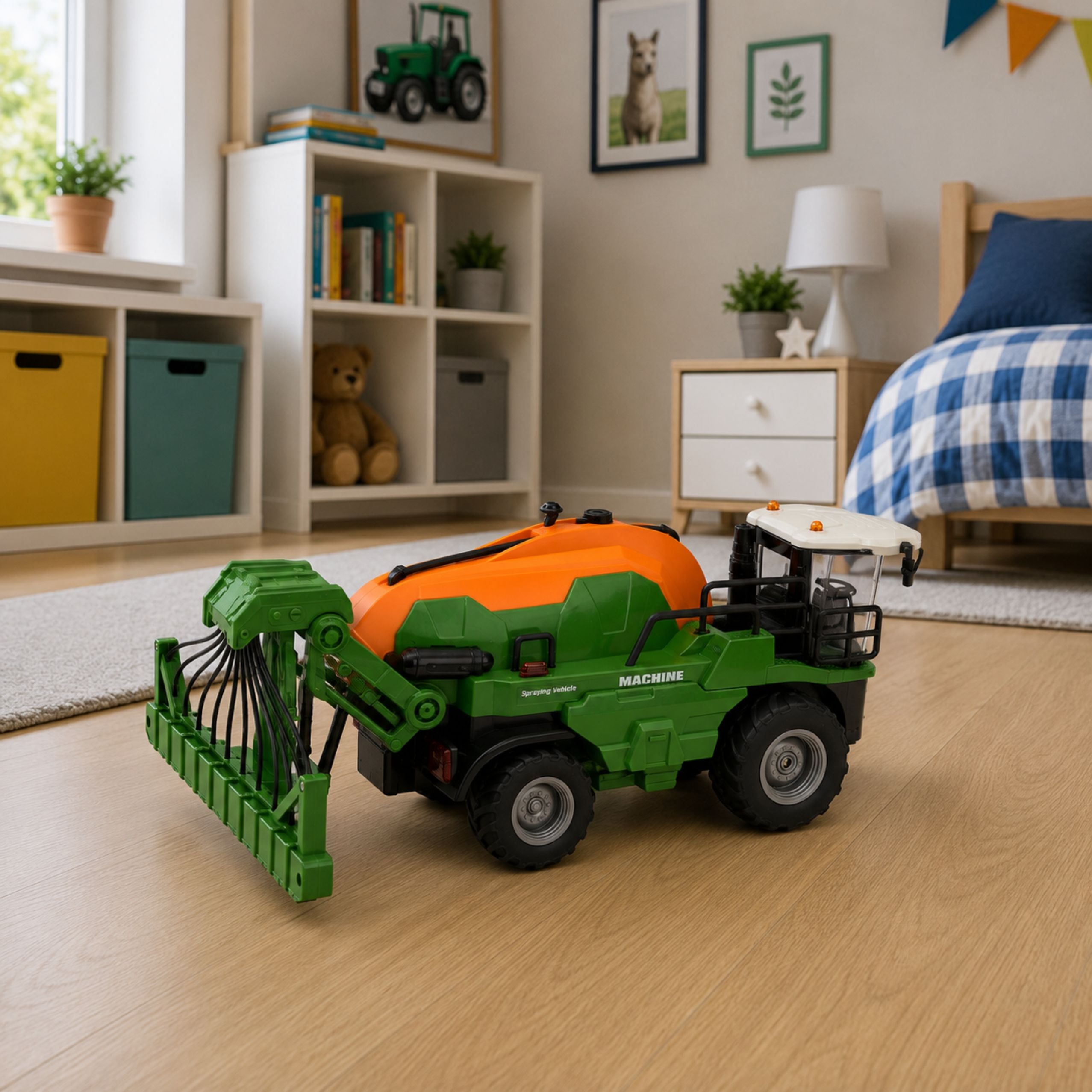 Agricultural Harvester With Sprayer Spraying Function Lights Sounds 1:24