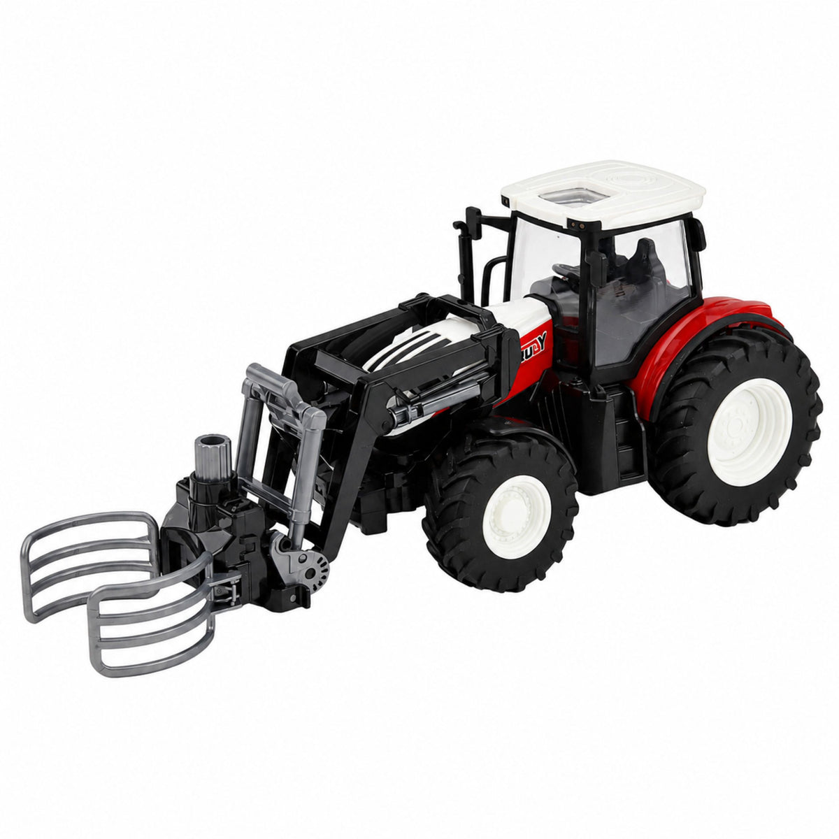 Rc Red távirányítós mezőgazdasági traktor bálafogóval 1:24