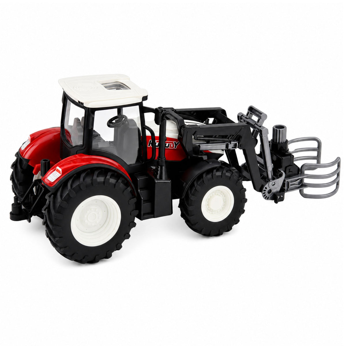 Rc Red távirányítós mezőgazdasági traktor bálafogóval 1:24