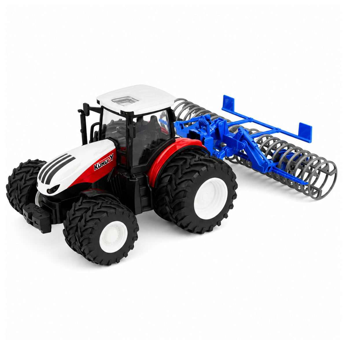 Trattore telecomandato con rulli Rc luci rosse 1:24