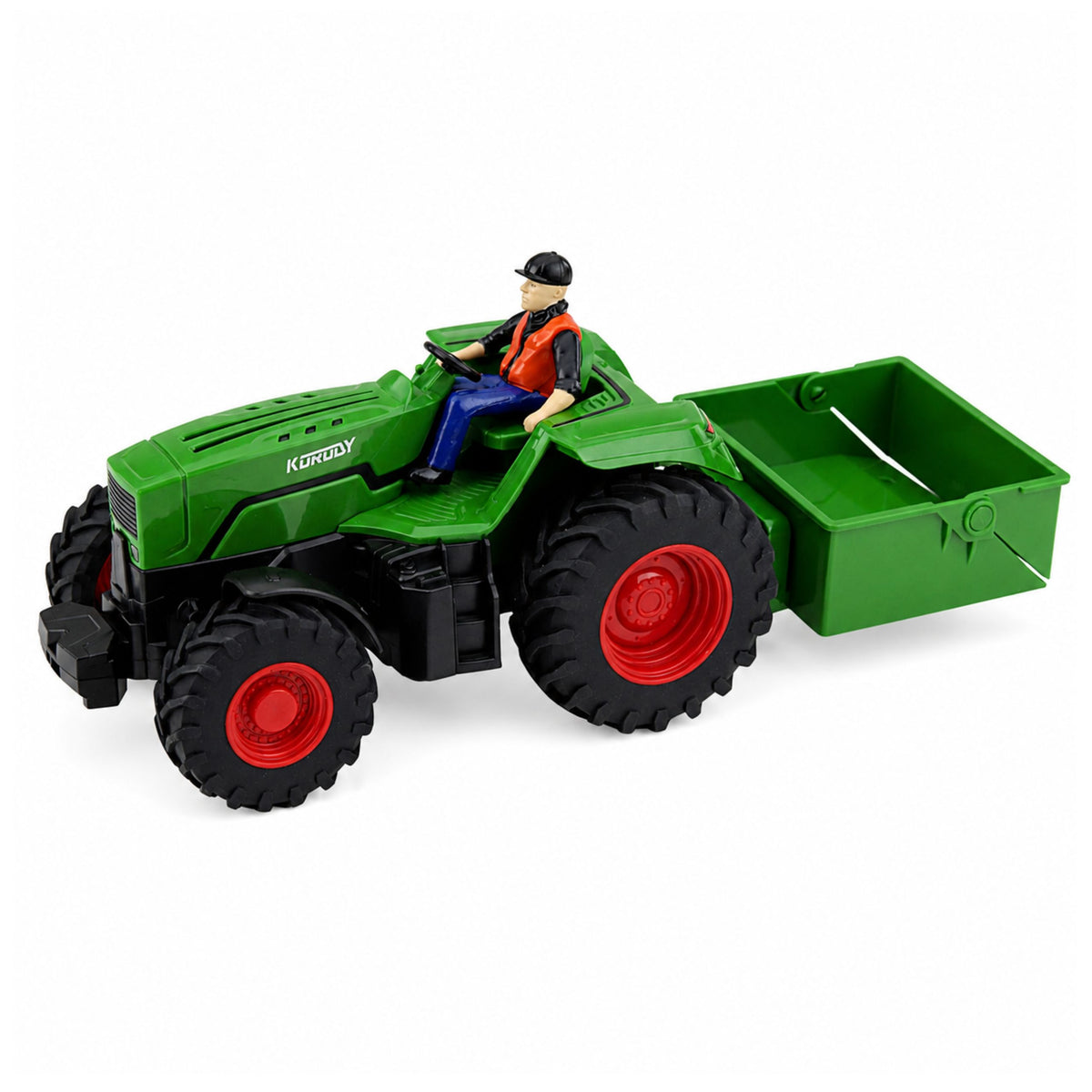 Remote Controlled Rc Agricultural Tractor With Box Trailer Farmer 1:24