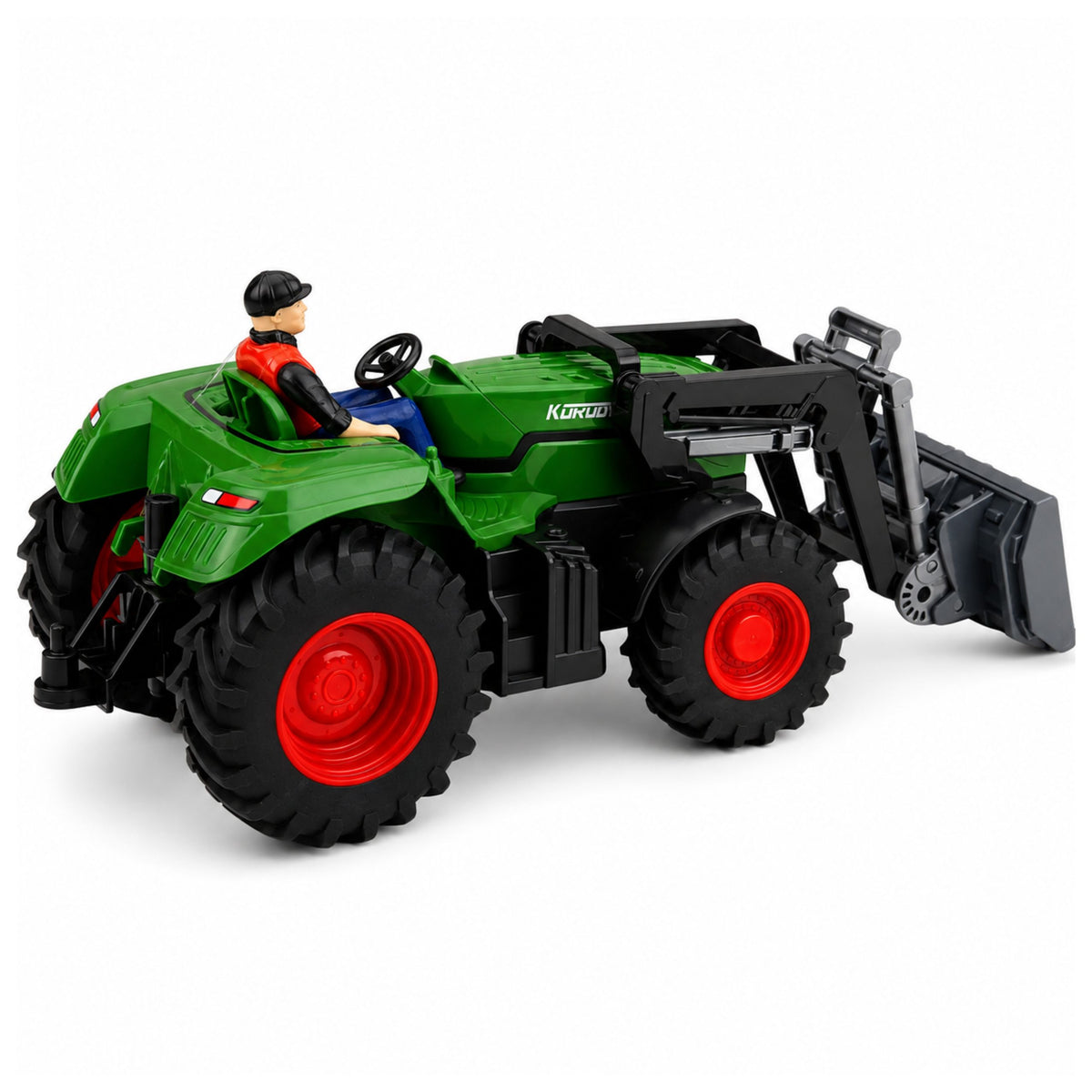 Remote Controlled Agricultural Tractor With Bulldozer And Farmer Rc 1:24