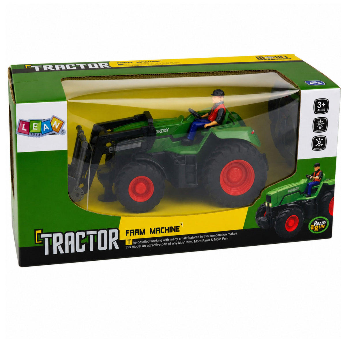 Remote Controlled Agricultural Tractor With Bulldozer And Farmer Rc 1:24