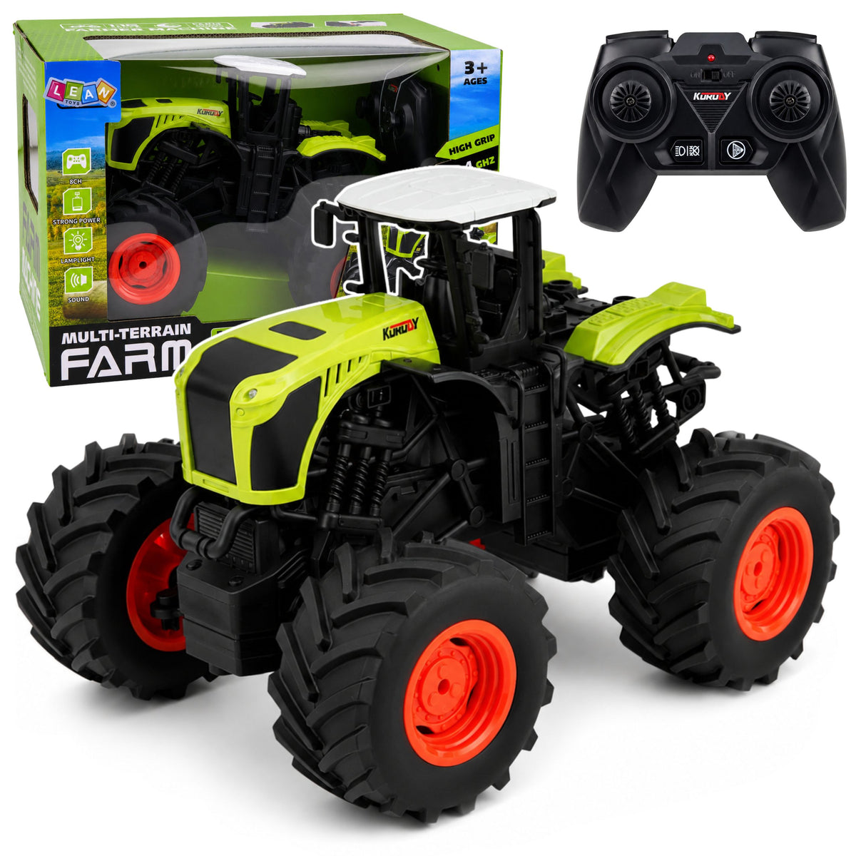 Luci verdi del trattore agricolo RC telecomandato alto Suoni 1:16