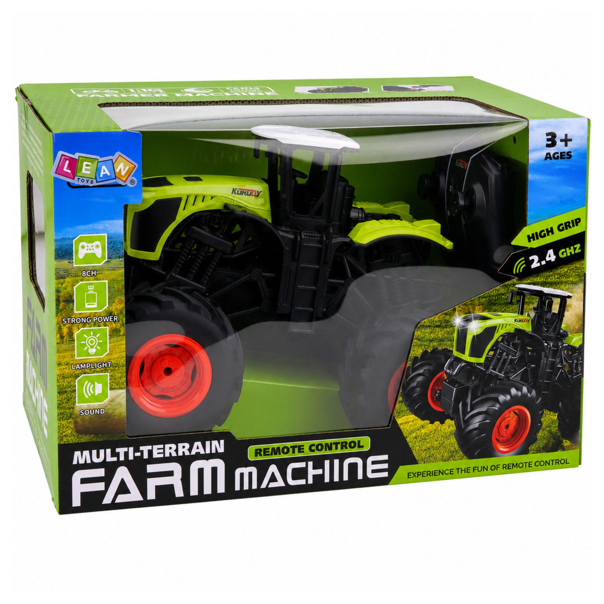 Luci verdi del trattore agricolo RC telecomandato alto Suoni 1:16