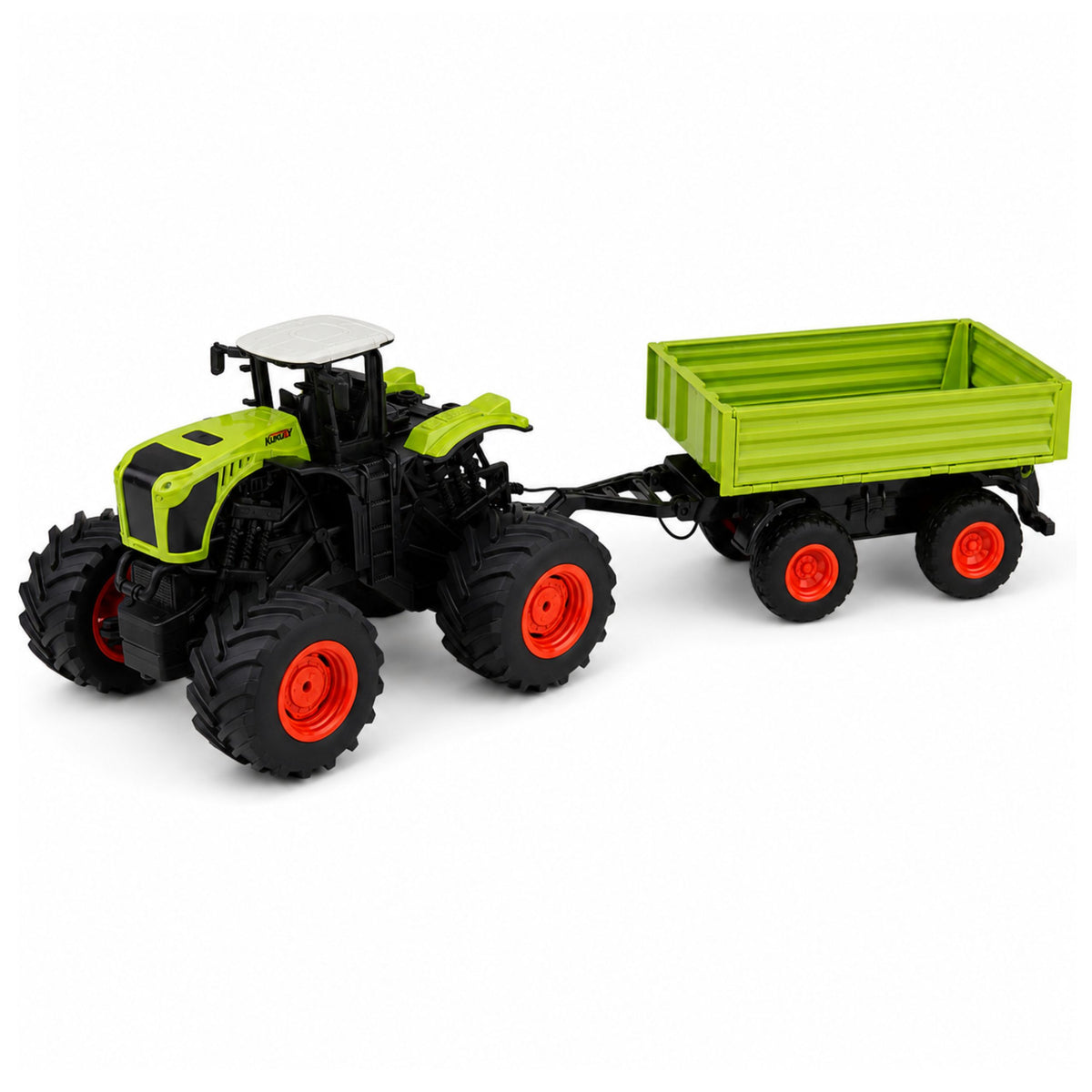 High Agricultural Tractor With Tipper Trailer Remote Controlled Rc 1:16
