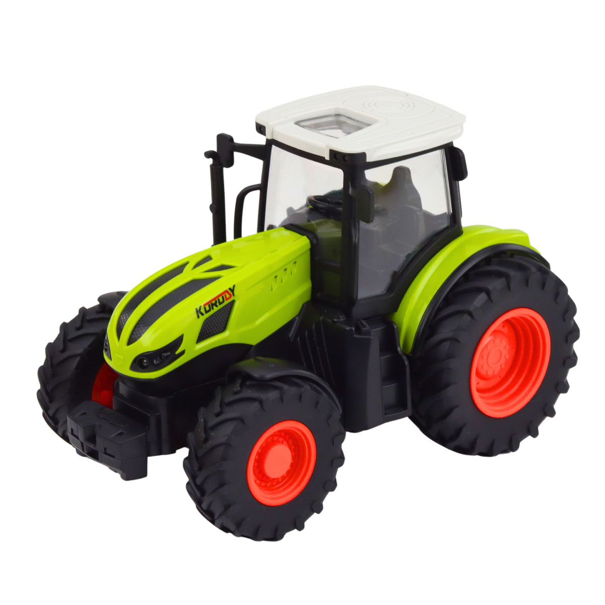 Dálkově ovládaný RC zemědělský traktor s přívěsem na balíky sena a světly 1:24