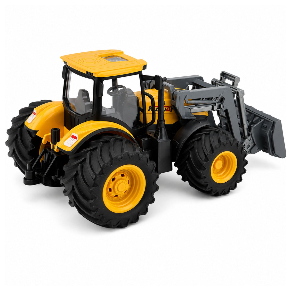 Agricultural Farm Tractor With Bulldozer Lights Sounds Yellow 1:24
