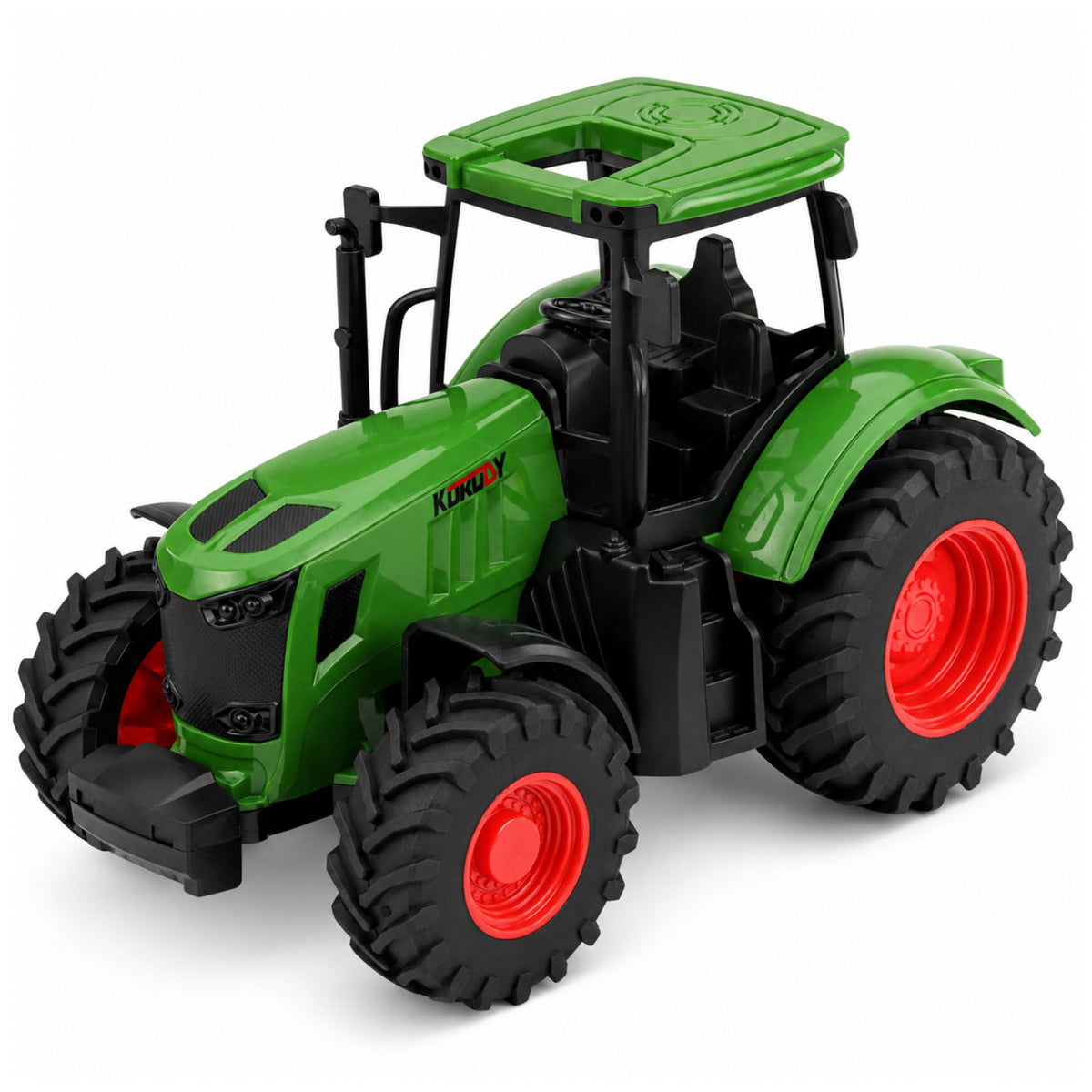 Agricultural Farm Tractor Rubber Wheels Green 1:24