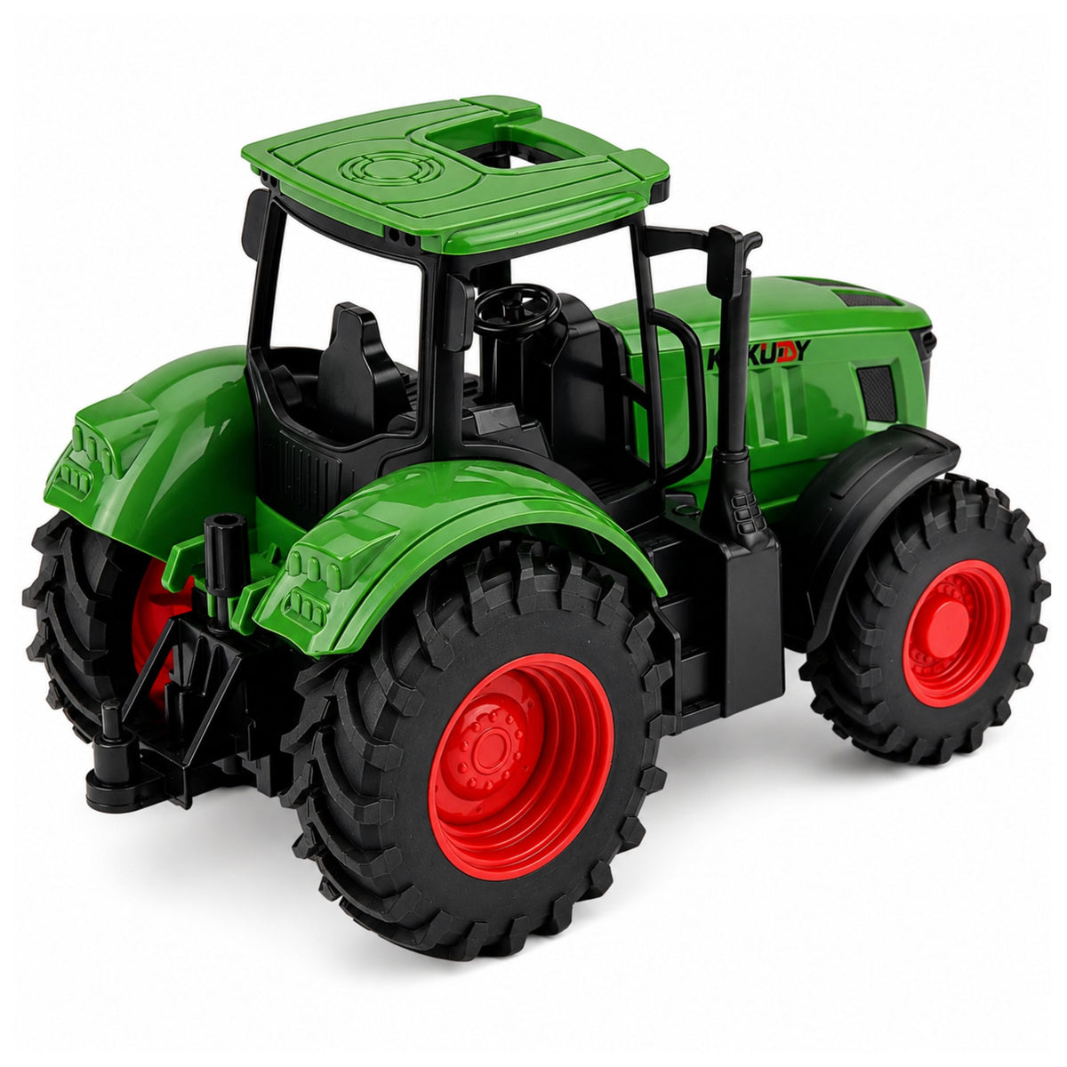 Agricultural Farm Tractor Rubber Wheels Green 1:24