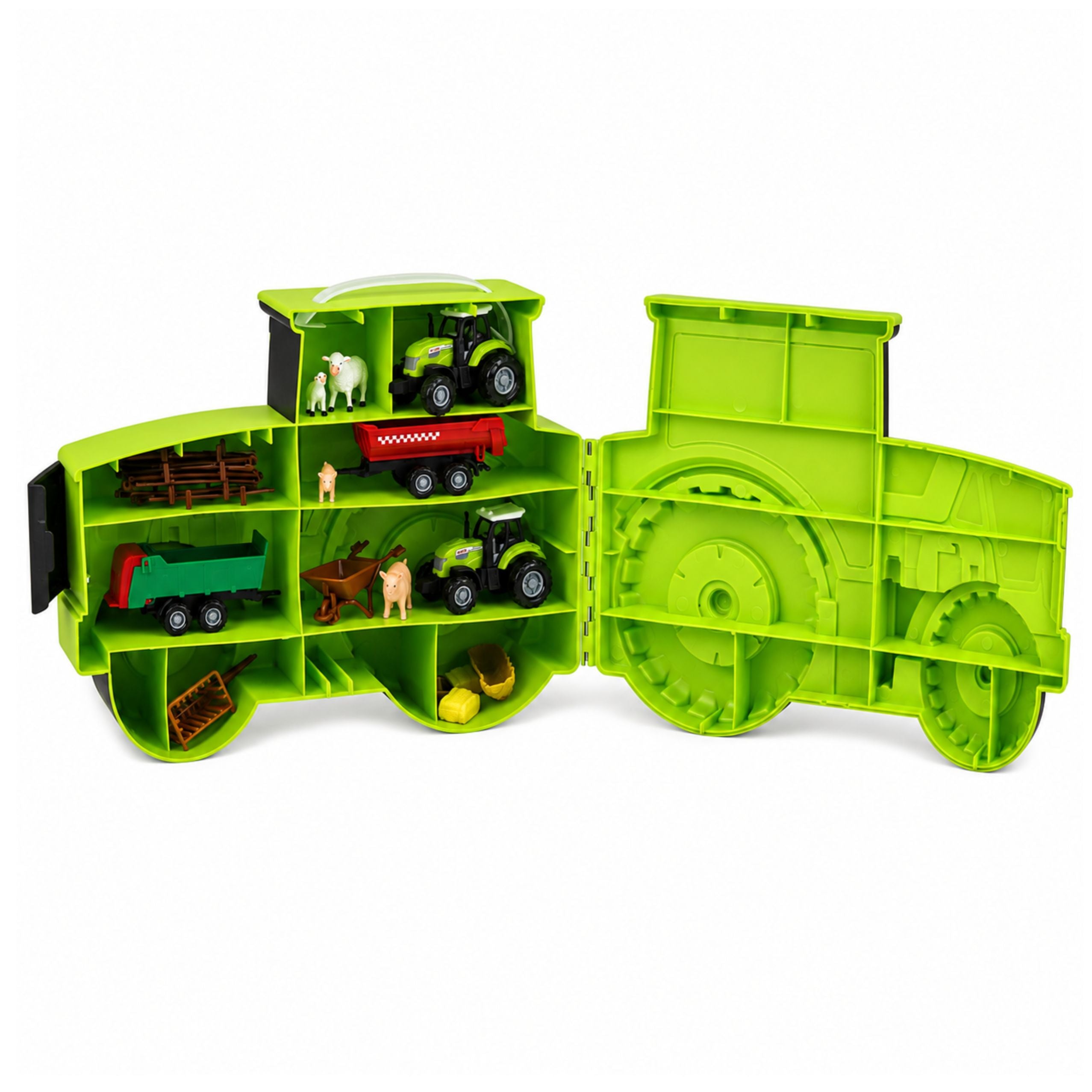 Farm Set With Tractor Agricultural Vehicles Animals Accessories 28 Pcs.