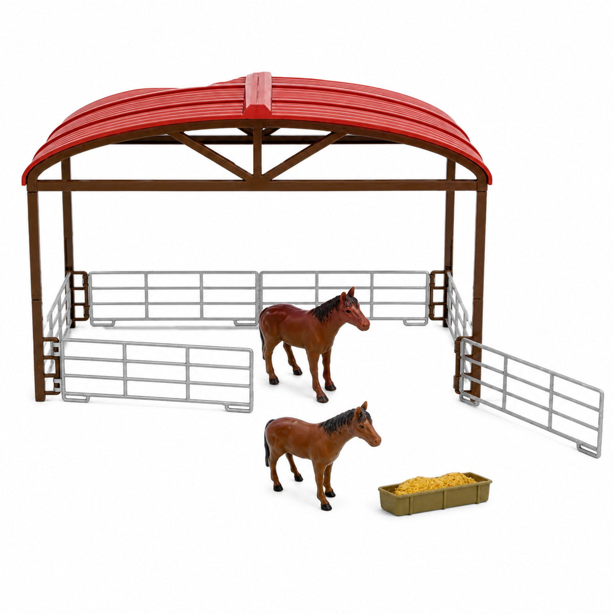 Set Fattoria Con Trattore Stalla Silo Figure Animali Attrezzi 49 Pz.