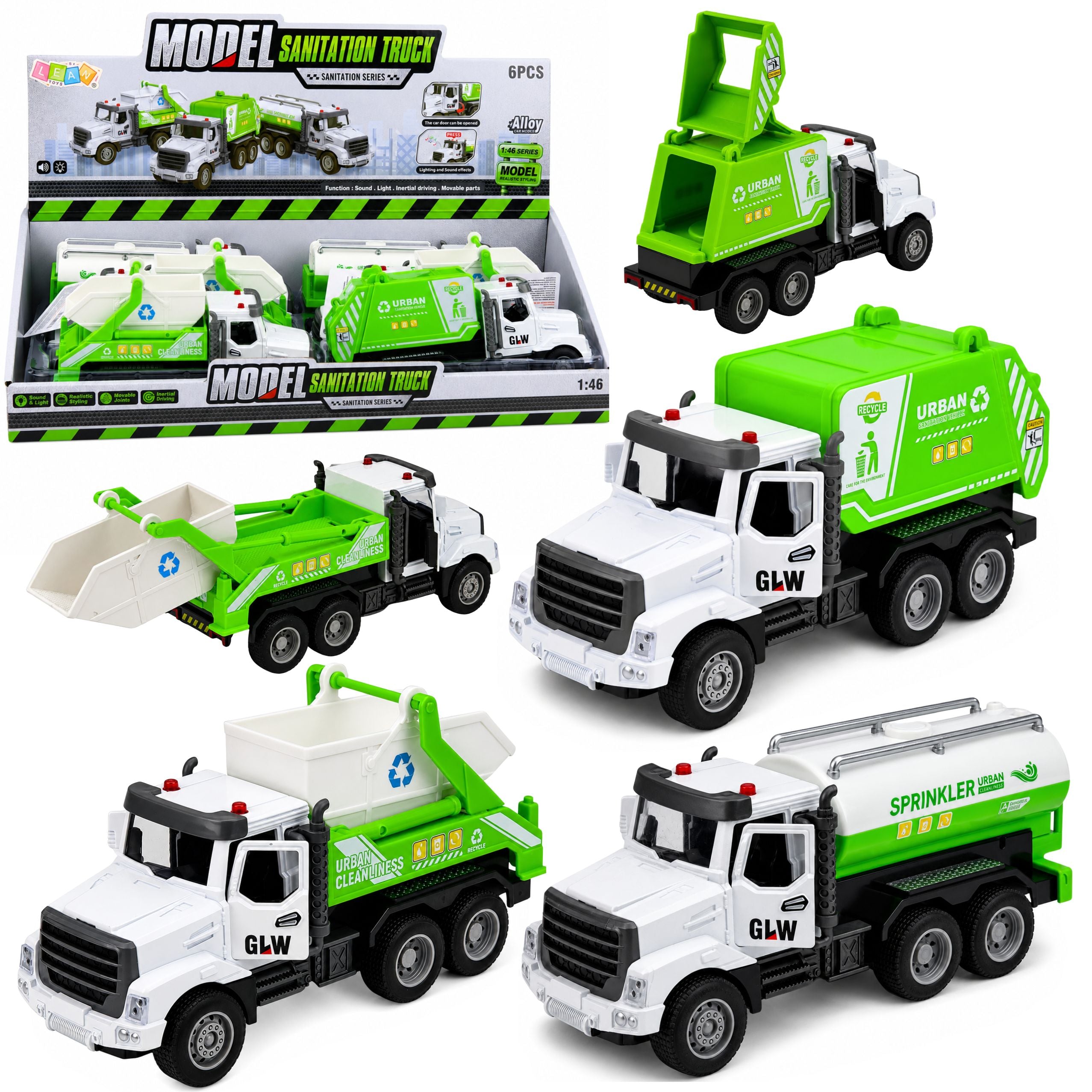 Municipal Vehicle Metal Cabin Drive Opening Doors Lights Sounds 1:46