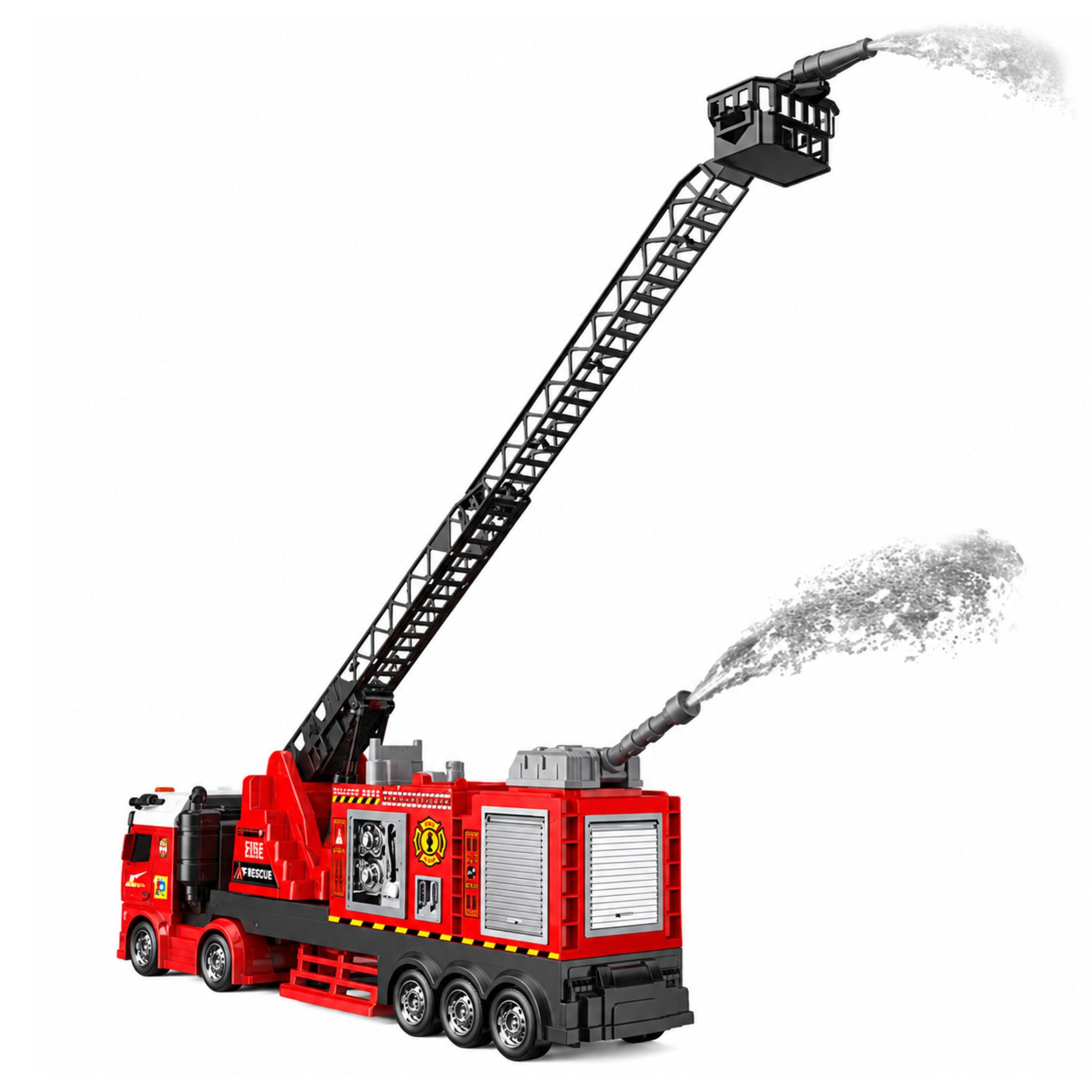 Fire Truck With Boom Extendable Up To 69cm Lights Sounds Water Cannon