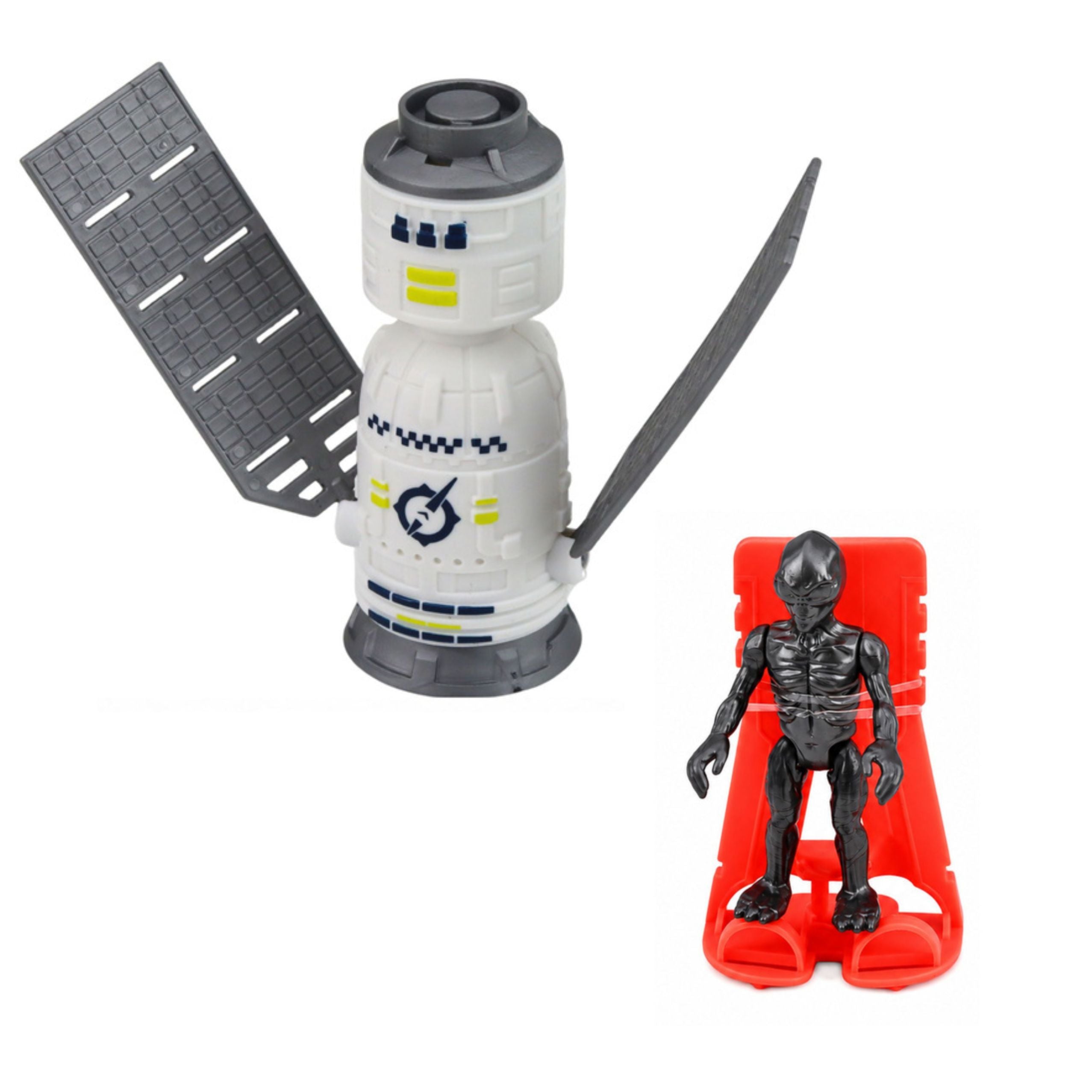 Large Space Set Ufo Rockets Rover Vehicles Ship Alien 8 Pcs.