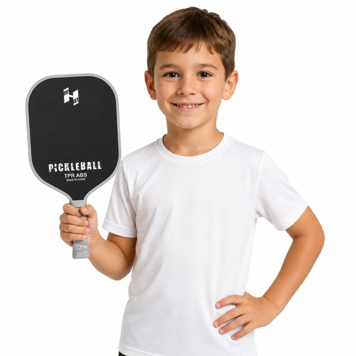 Pickleball tennisbadmintonracketset med 2 bollar svart och grått