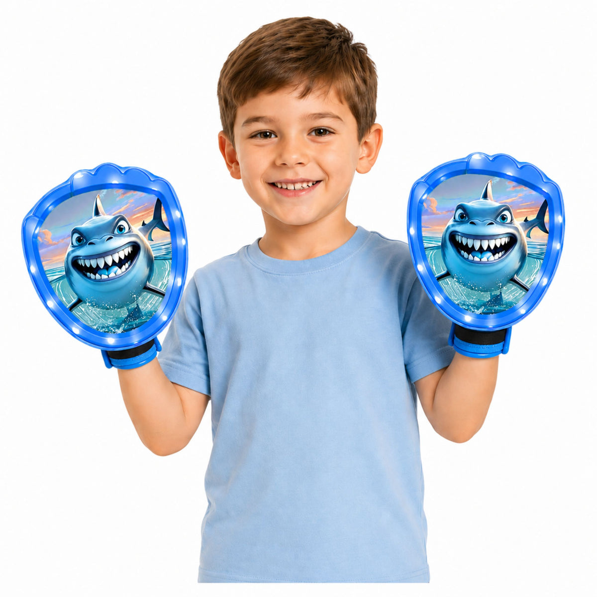 Arcade Game For Throwing Catching Paddle Glowing Balls Led Shark