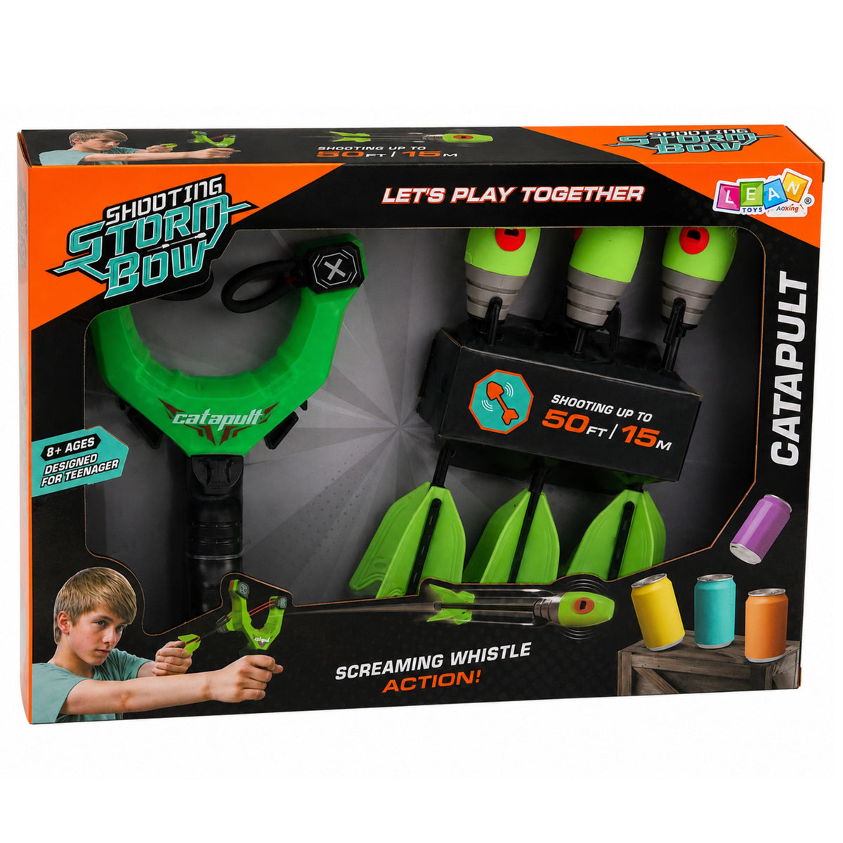 Sports Arcade Set Slingshot With Whistling Foam Arrows 15m
