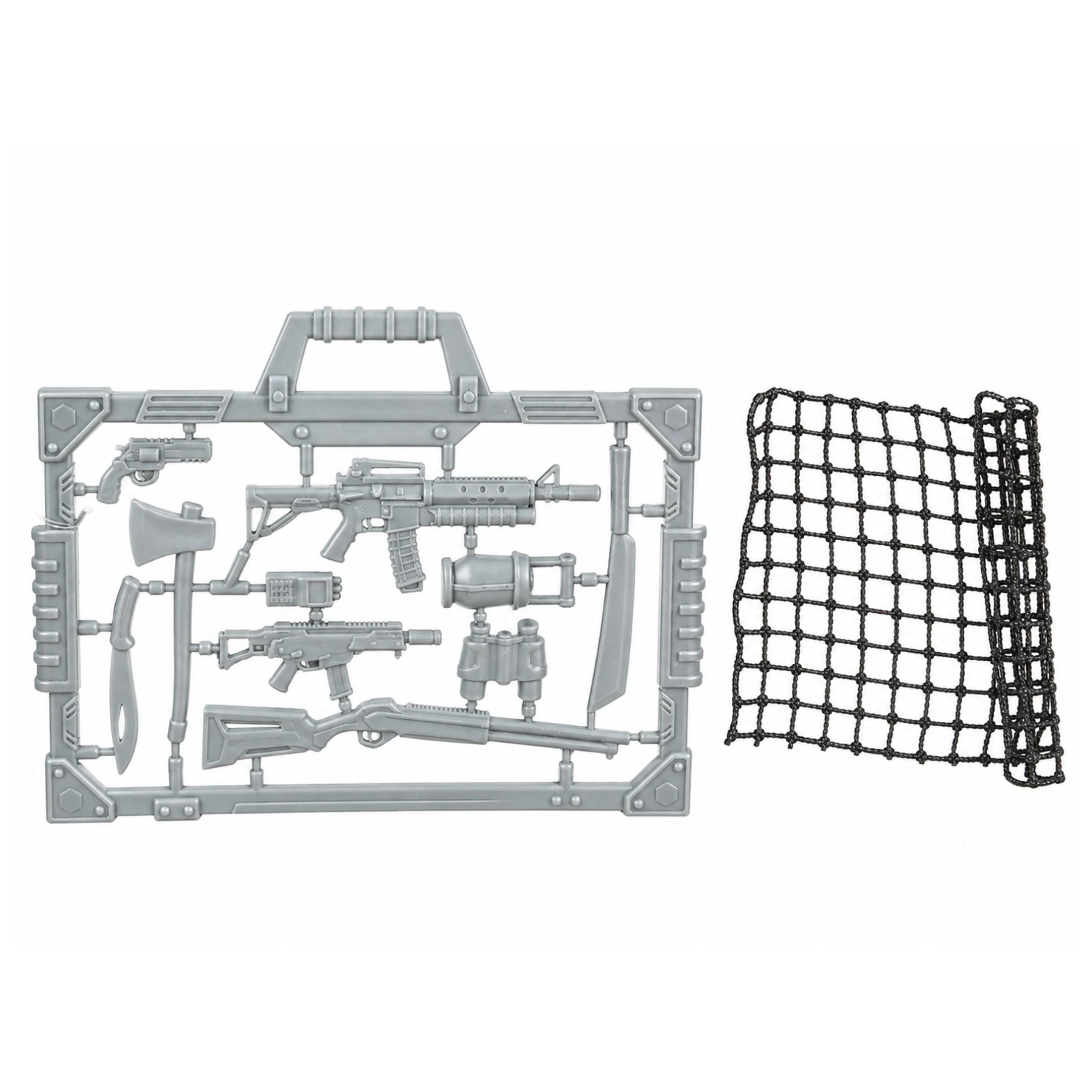 Dinosaur Hunter Set Figures Movable Limbs Mesh Weapon Accessories