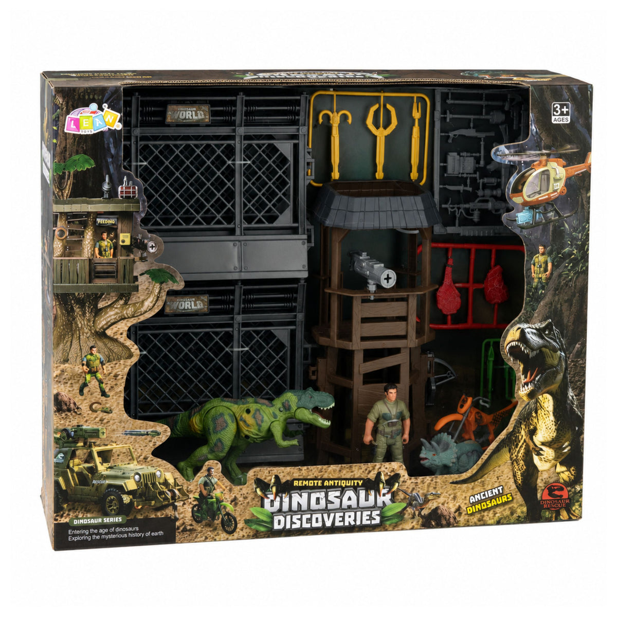Dinosaur Research Base Set Dinosaurier Figurer Tornbur Tillbehör