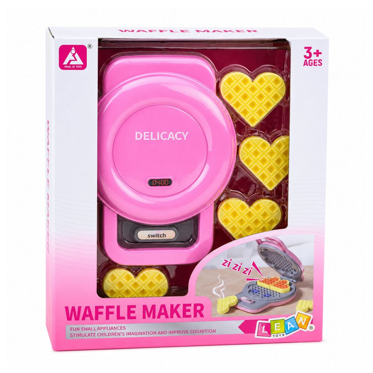 Waffle Maker For Kids - Waffles With Color Changing Lights And Sounds - Pink