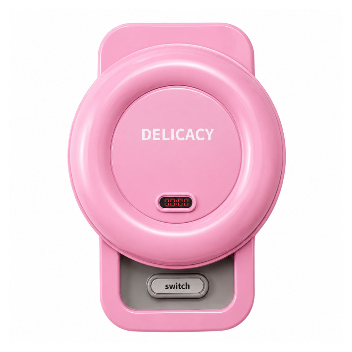 Socraigh Cistine Meascthóir Waffle Déantóir Leideanna Idirmhalartaithe Soilse Fuaimeanna Pink