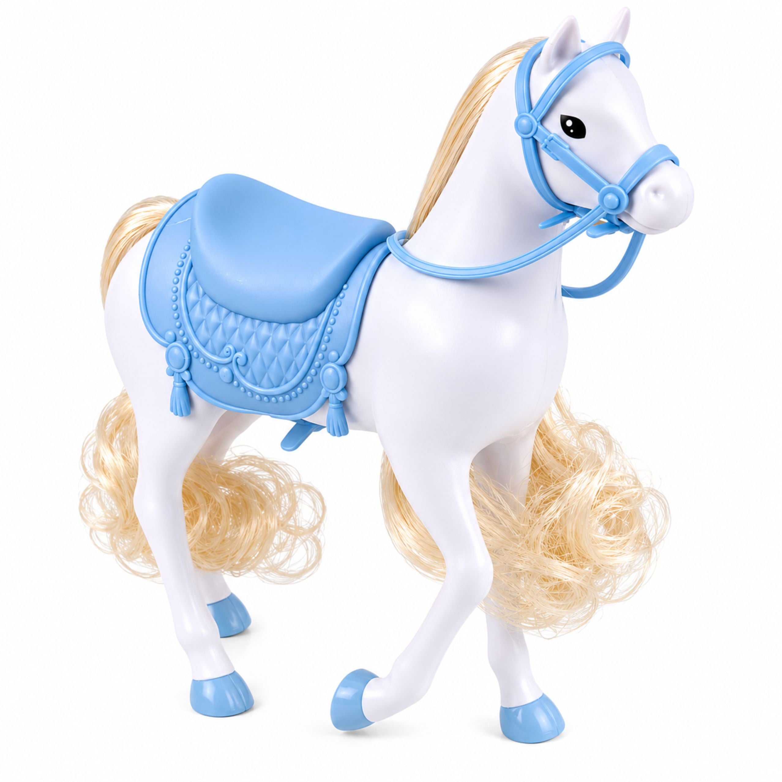 Anlily Doll On A White Horse Princess In A Blue Dress Accessories