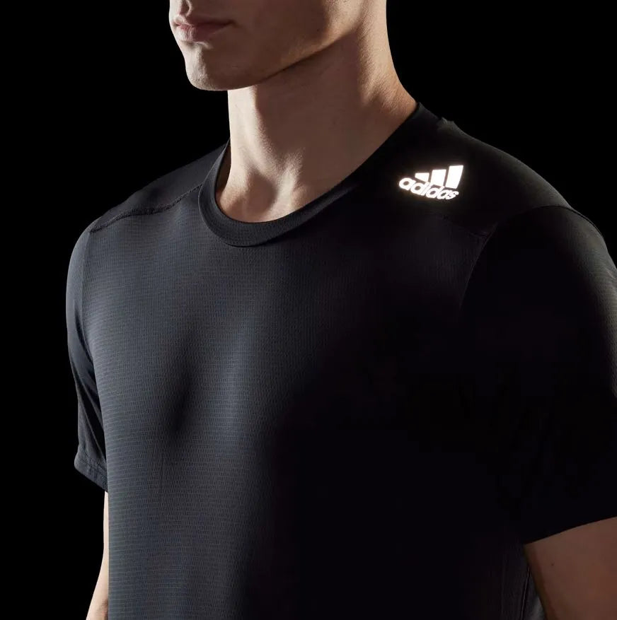 Herren-Lauf-T-Shirt Adidas Men D4r Schwarz