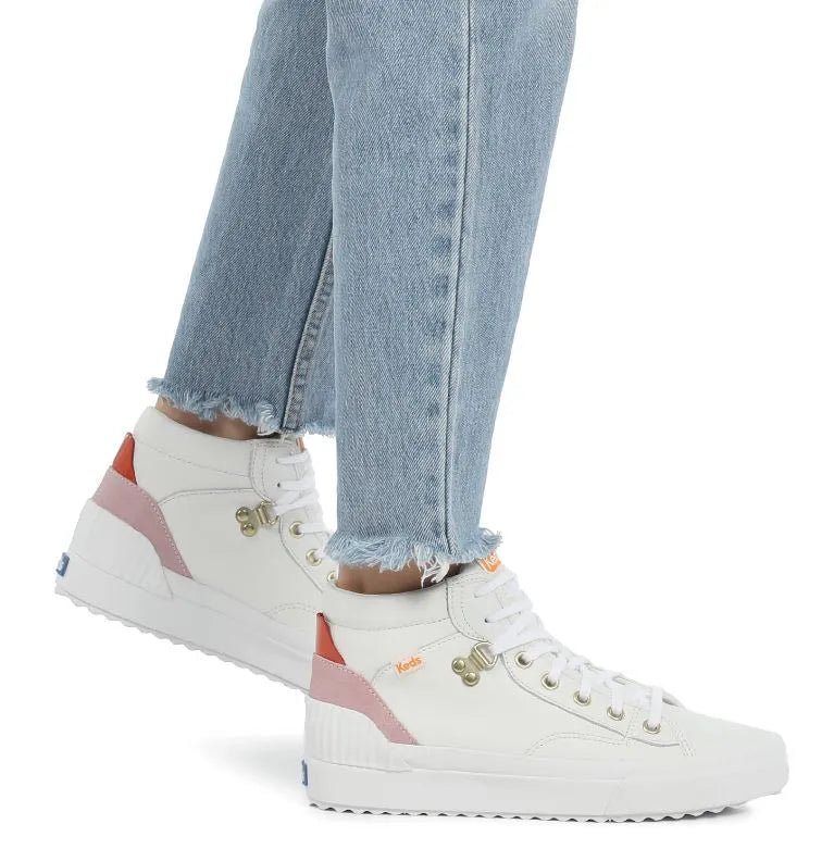 Women's Shoes Keds Wms Demi Mid Trx Leather White