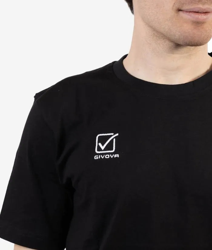 T-Shirt Givova Cotone Schwarz Schwarz