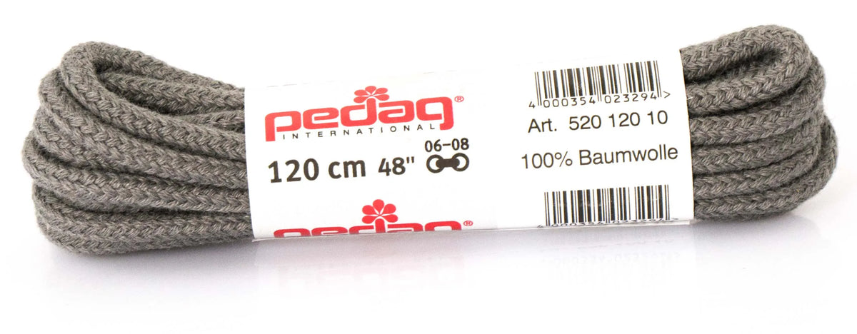 Sznurowadła Pedag Okrągłe Grube 120 cm Ciemnoszare