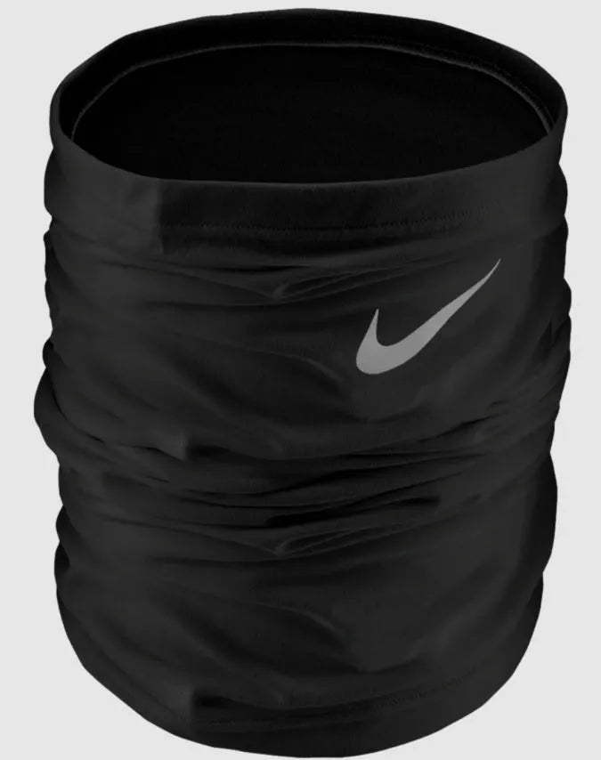 Opaska na szyję Nike Therma Fit Wrap 2.0 Czarno-srebrna Czarna