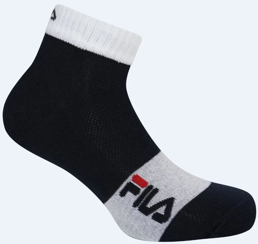 Fila Sokker 3-pak Quarter White-marine 43-46