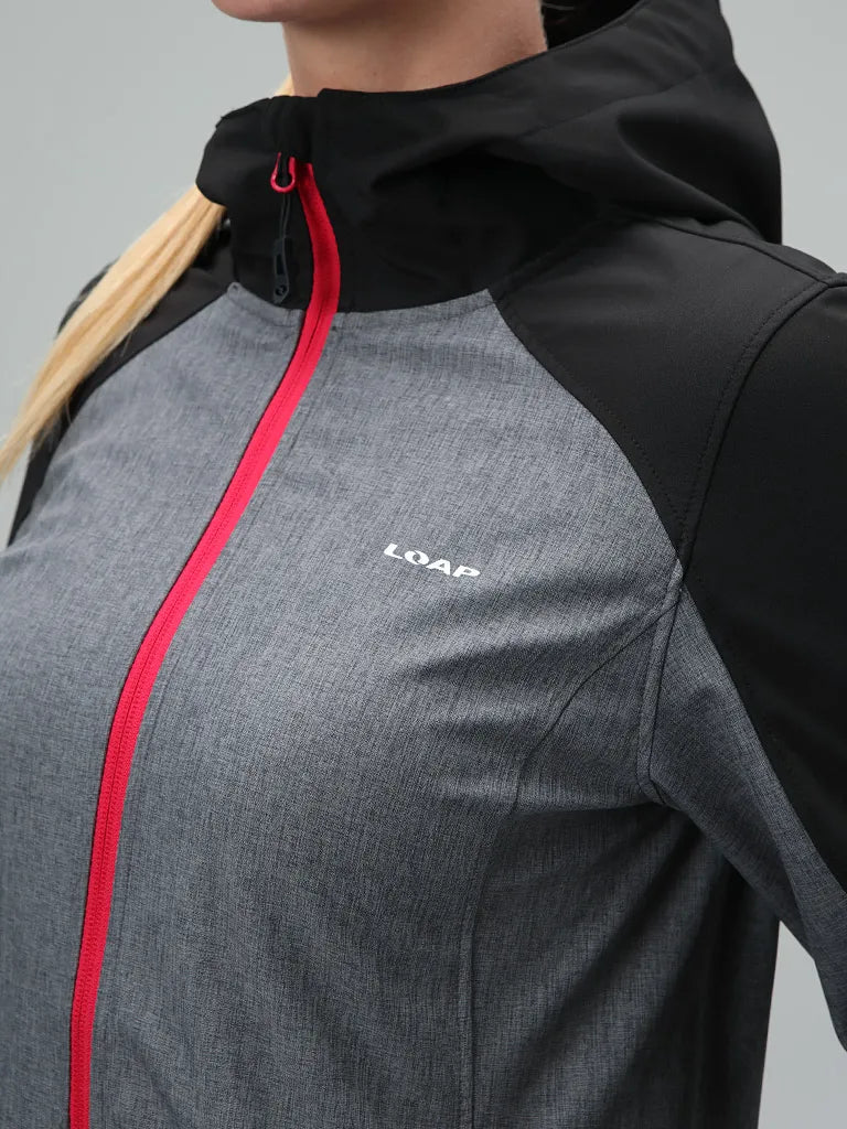 Dámská softshellová bunda Loap Ladana Gry-blk Grey