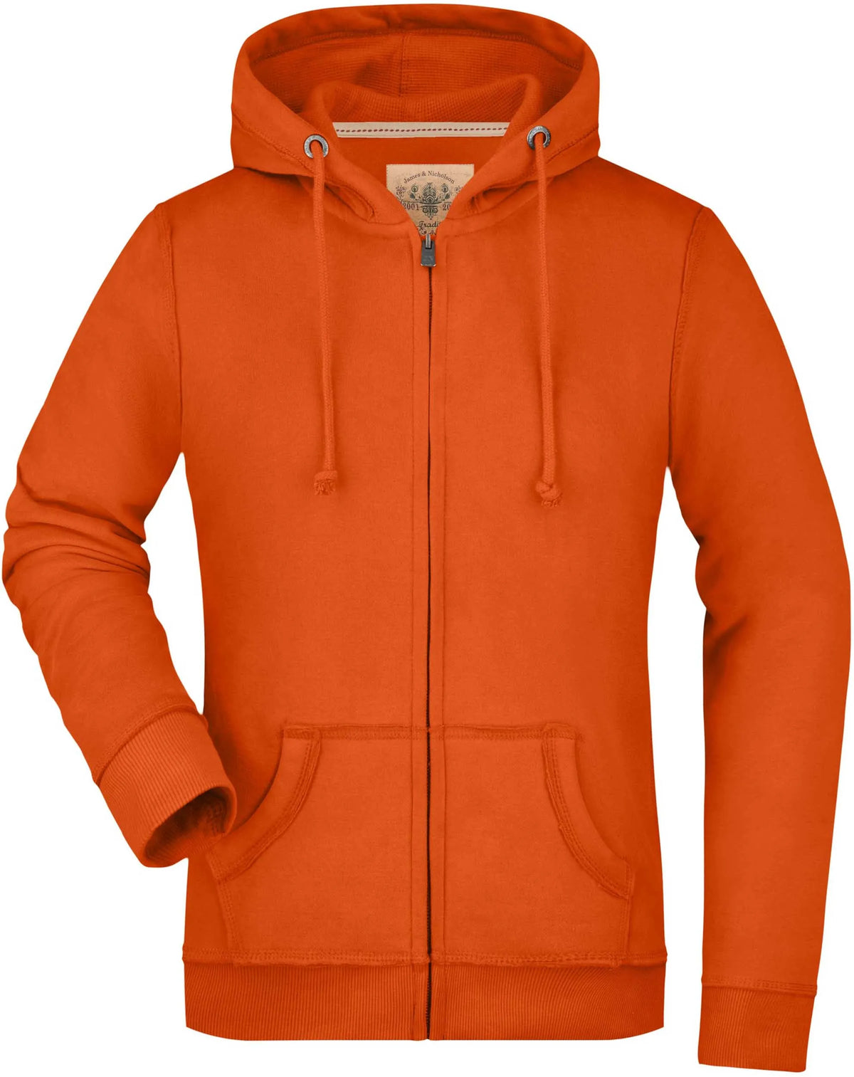 Moletom feminino James & Nicholson Vintage com capuz laranja