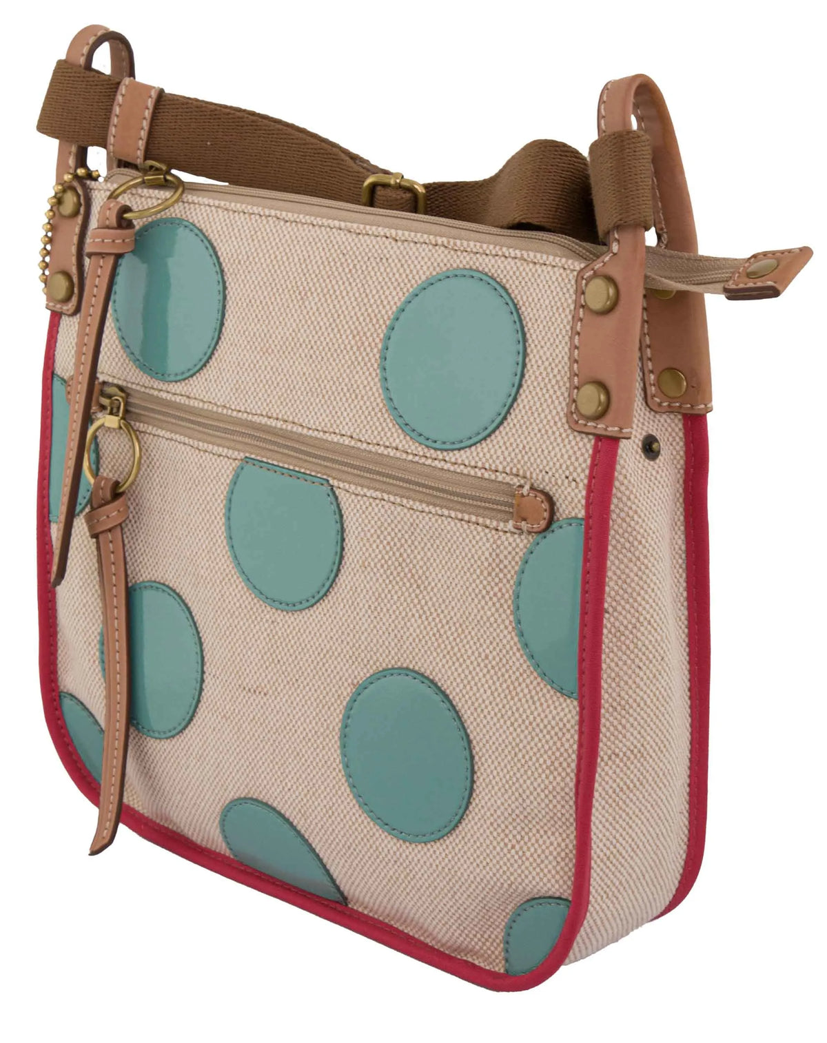 Дамска чанта Fossil Wmns Shoulderbag Key-per Crossbody Aqua Beige