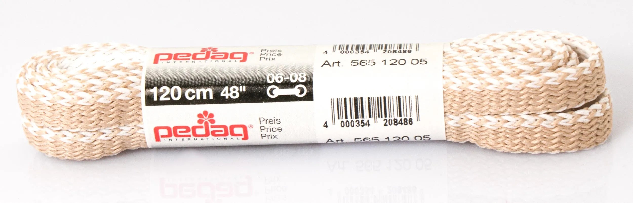 Pedag Bi-color Shoelaces 120 Cm Beige