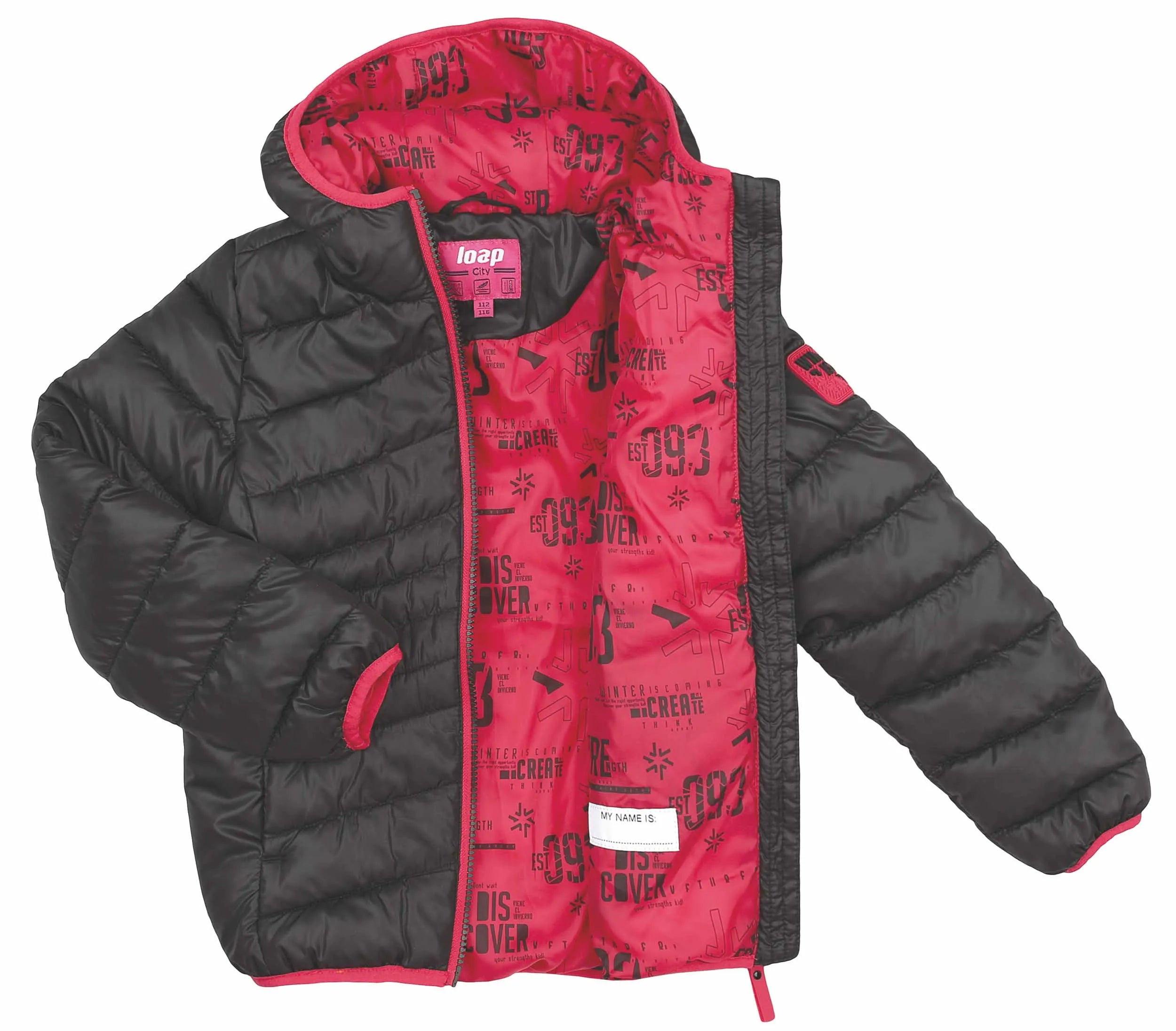 Veste d'hiver enfant loop intermo noir 164