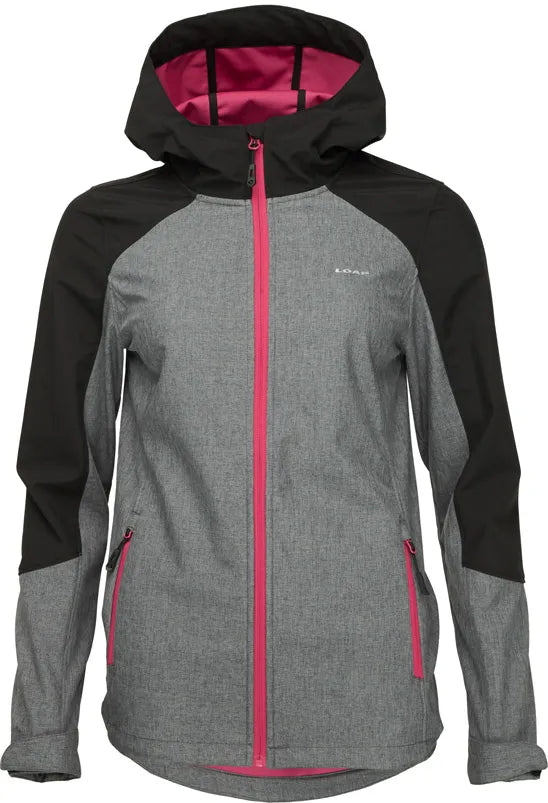 Softshell jacka dam loap ladana gry-blk grå l